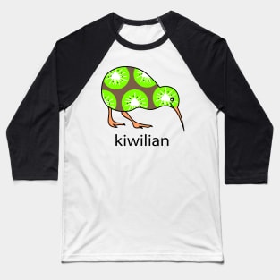 Funny kiwi as a civilian Baseball T-Shirt